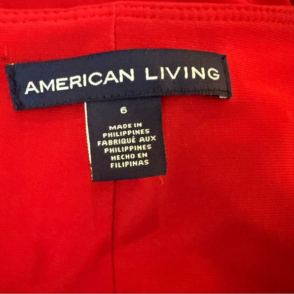 AMERICAN LIVING Red Ruched Wrap Sheath Dress/size 6 - Picture 11 of 12